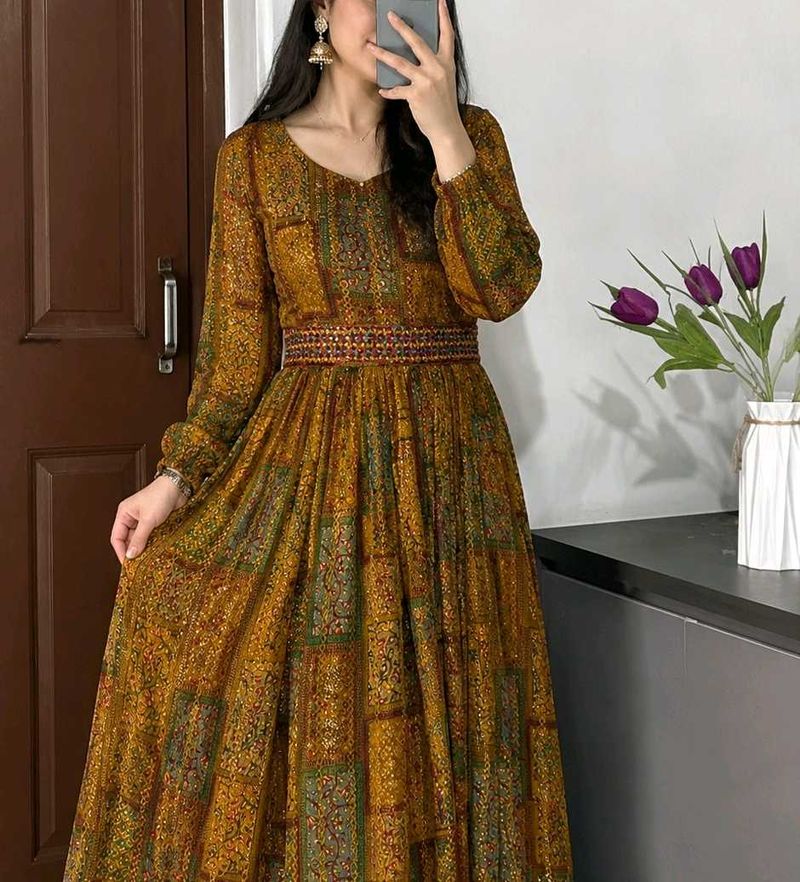 Elegant Printed Maxi Dress