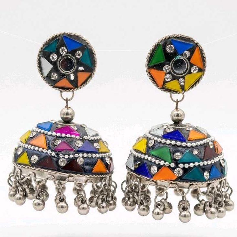 Boho Multicolor Jhumka Earrings