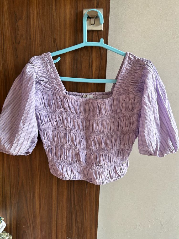 Lavender crop top