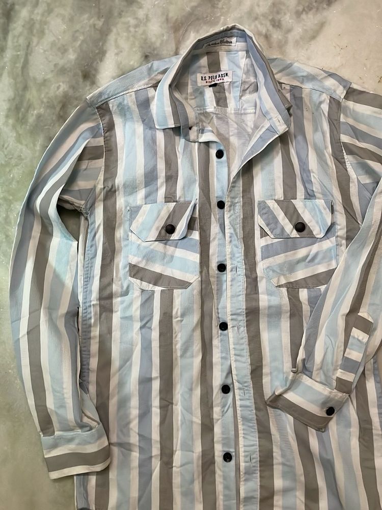 Men's Striped Long Sleeve Shirt