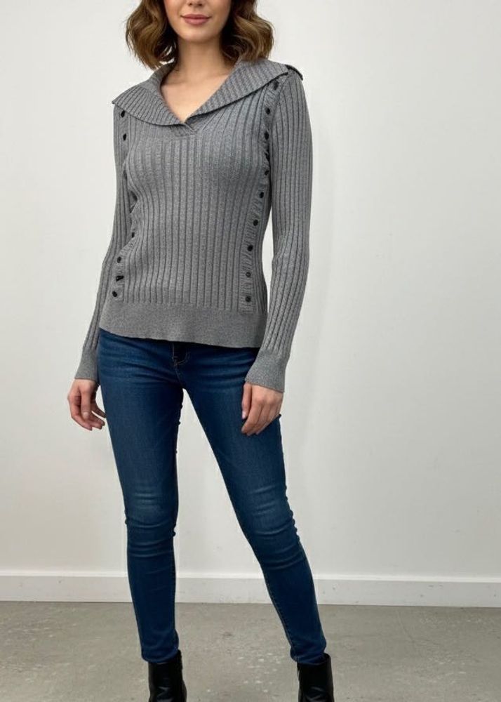 Gray Knit Sweater
