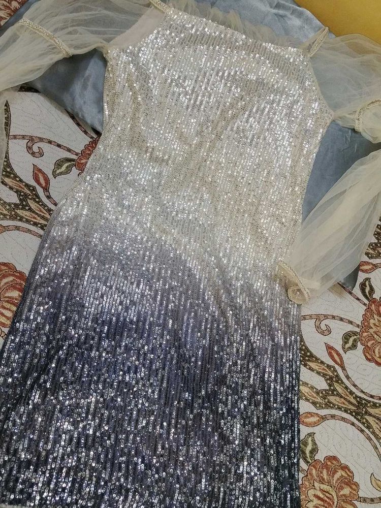 Sparkling Sequined Ombre Dress
