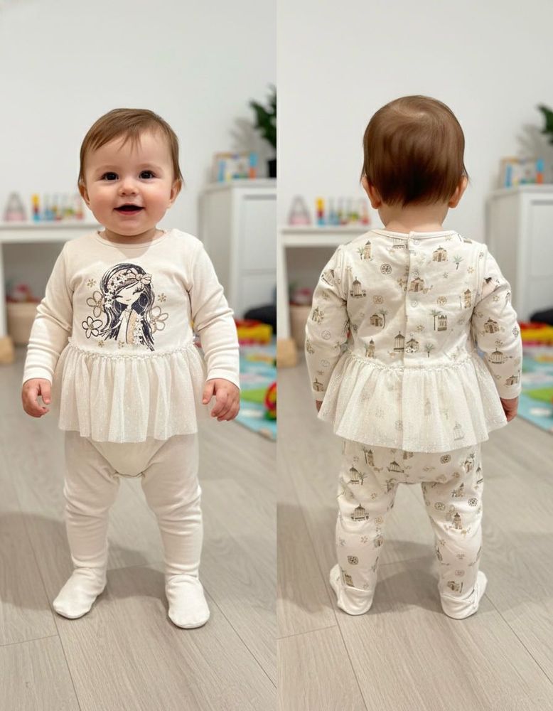 Cute Baby Romper with Character Print