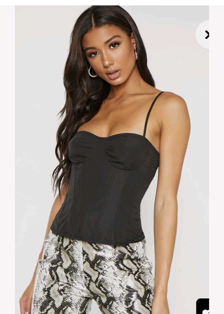 Chic Black Corset Top
