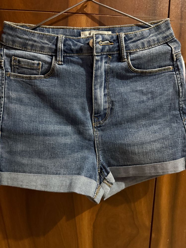 Classic Blue Denim Shorts