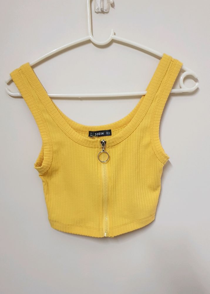 Shein Yellow Crop Top- M