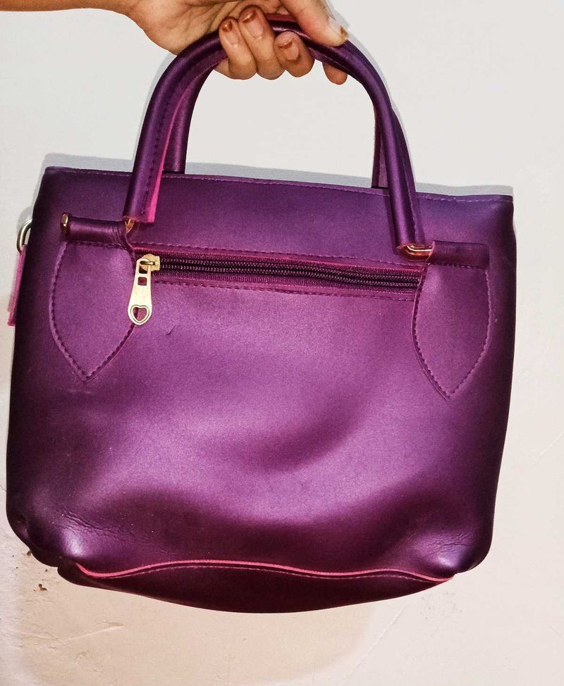 Purple Satchel Bag
