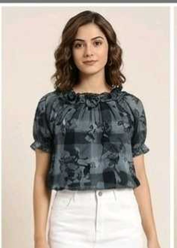 Chic Floral Print  Top