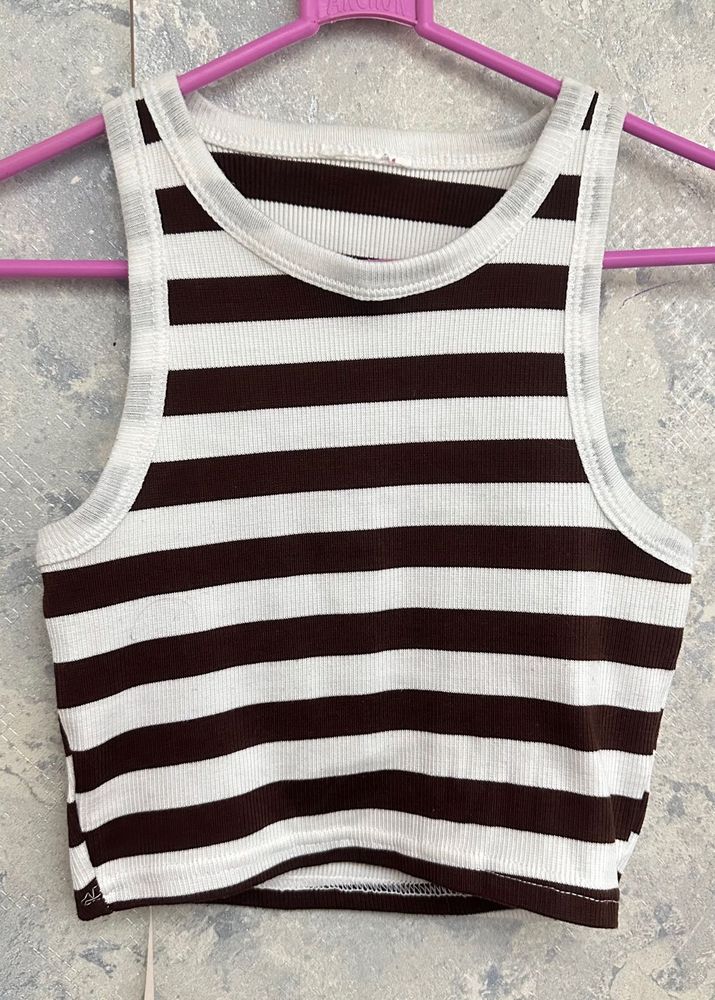 Striped Cropped Tank Top
