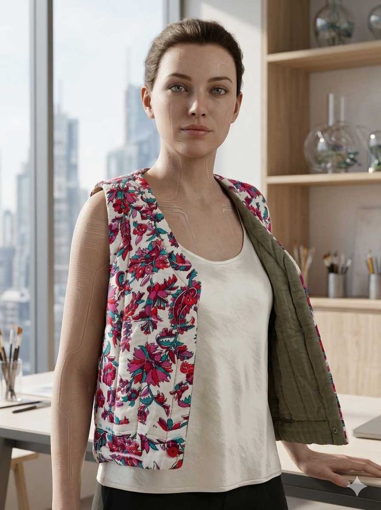 Floral Print Sleeveless Blouse