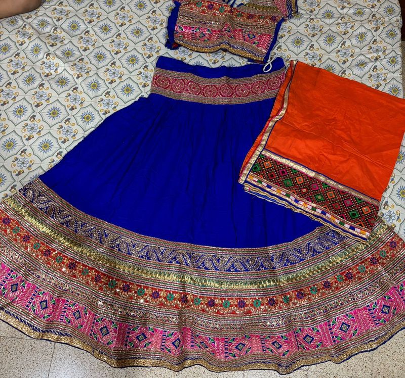 Embroidered Blue Lehenga Choli Set