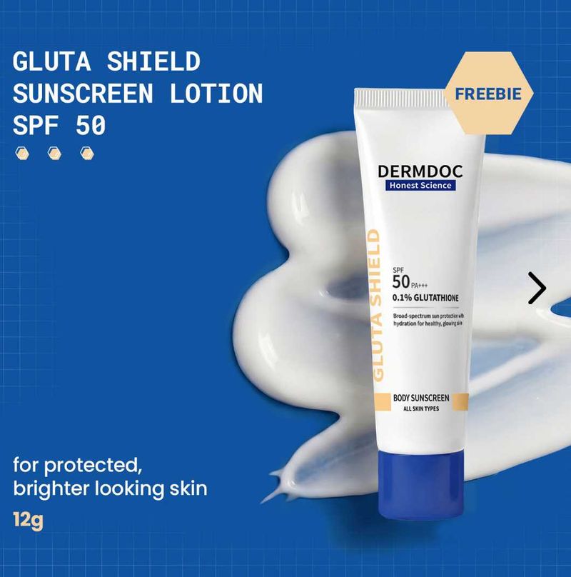 DERMDOC Gluta Shield Sunscreen Lotion SPF 50
