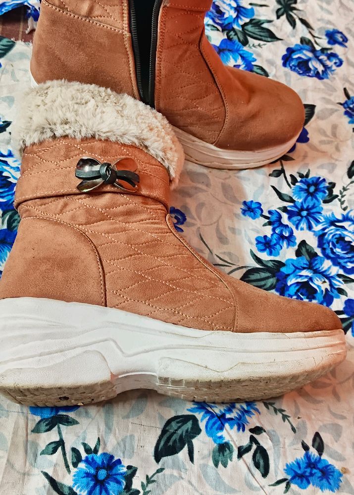 Cozy Suede Platform Boots