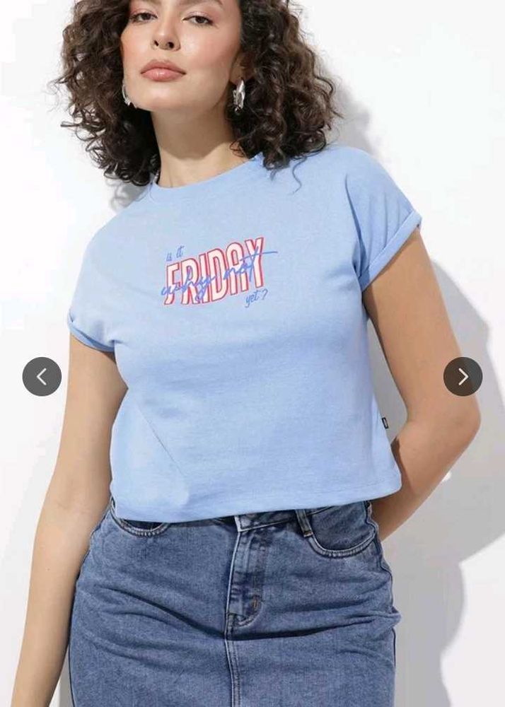 Cute Blue Graphic Tee