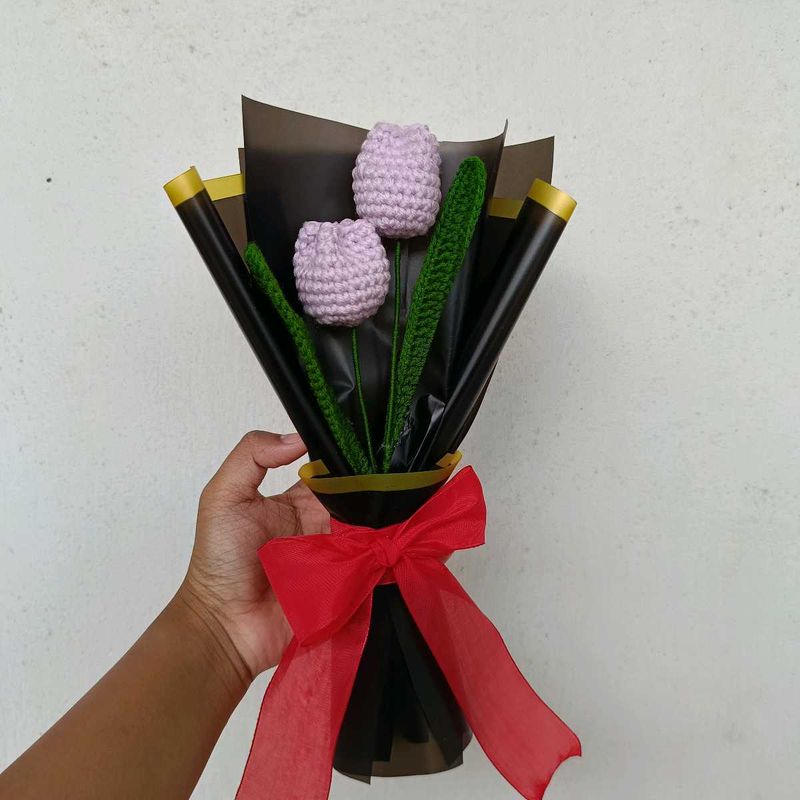 Handmade Crochet Tulip Bouquet