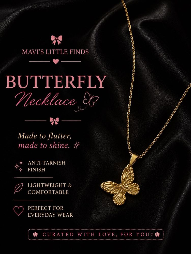 Elegant Gold Butterfly Necklace