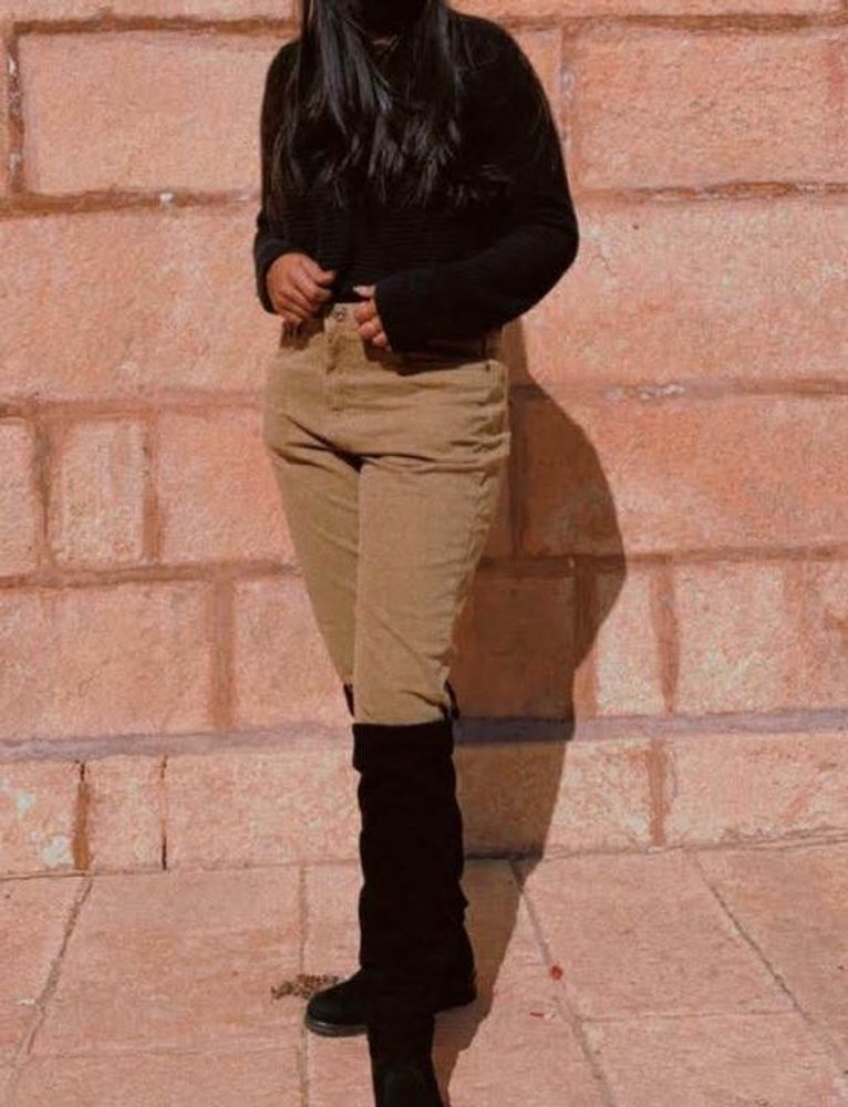 Brown High-Waisted Skinny Jeans