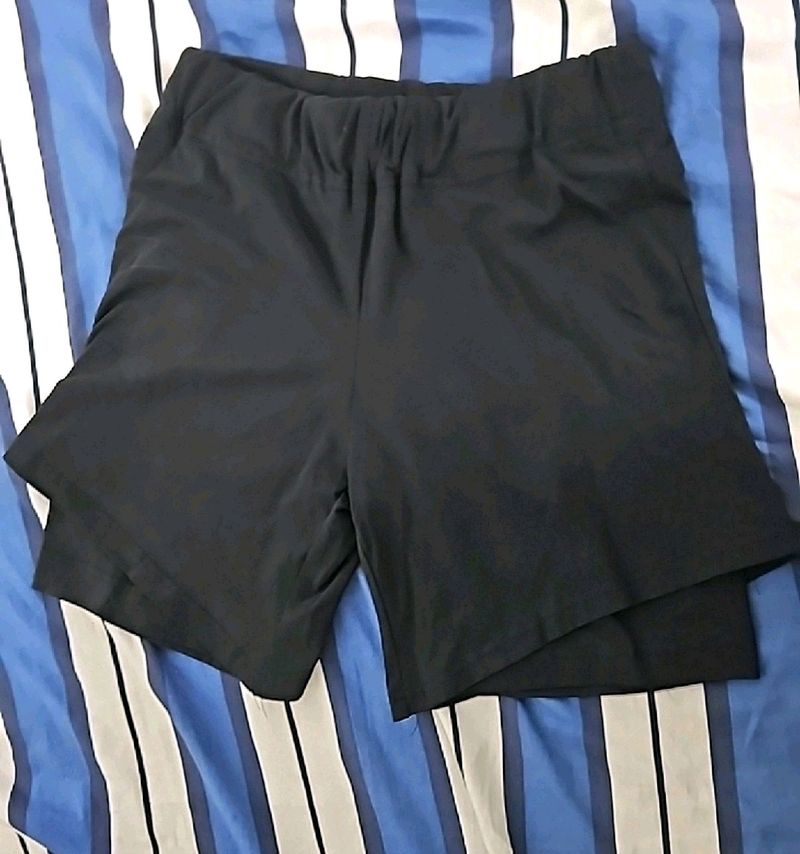 Layered Black Shorts