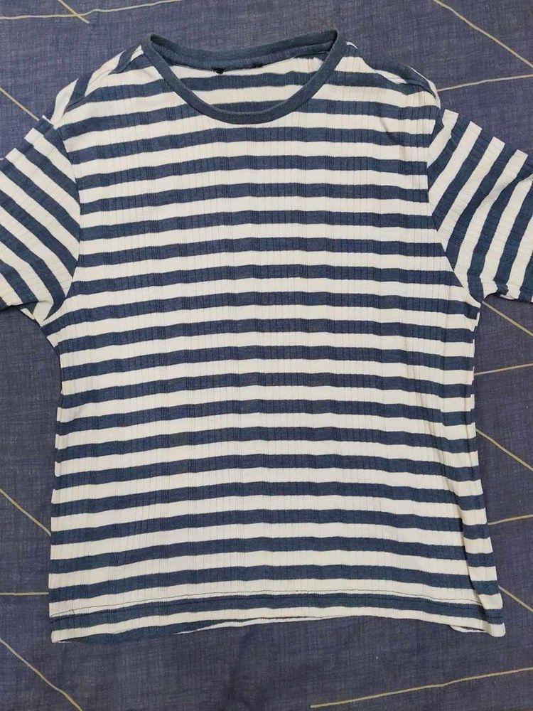 Striped Knit T-Shirt