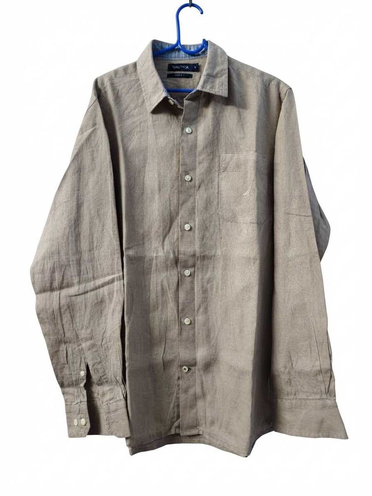 Nautica Men's Long Sleeve Button-Up Shirt