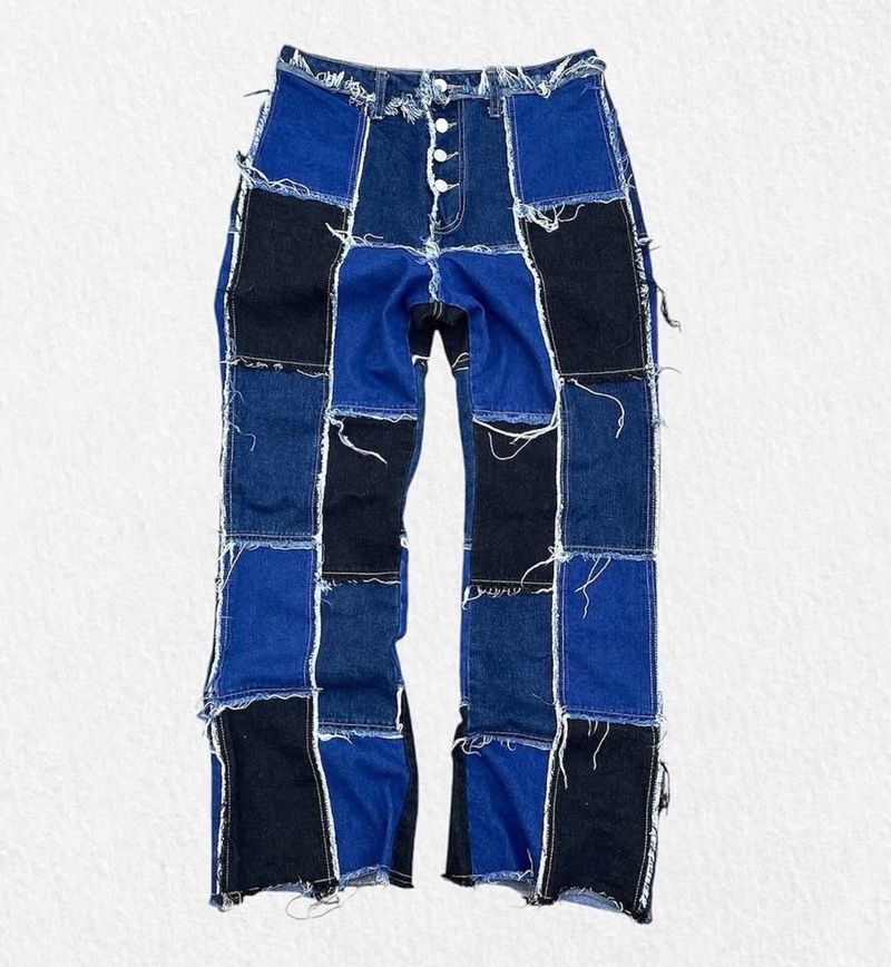 Patchwork Denim Jeans