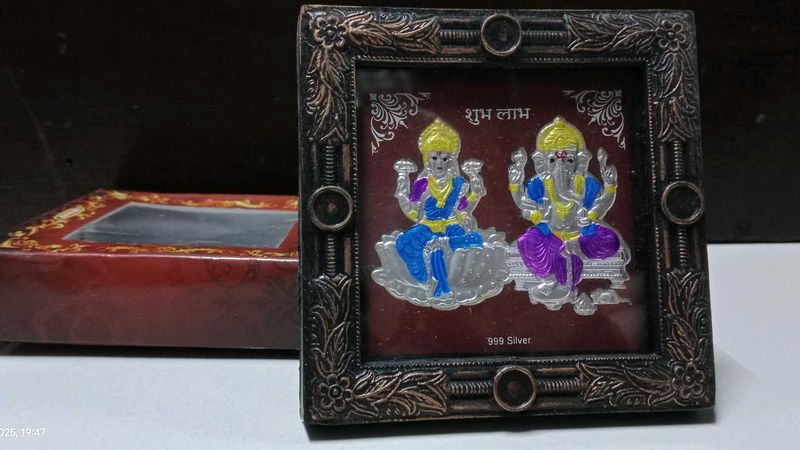 Lakshmi Ganesh Silver Frame