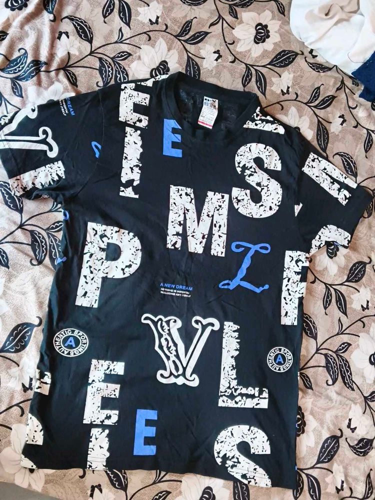 Graphic Print Black T-Shirt
