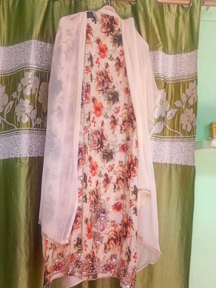 Floral Kurta Set with Dupatta