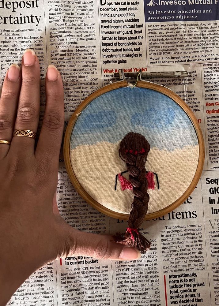 Handmade Embroidered Hoop Art