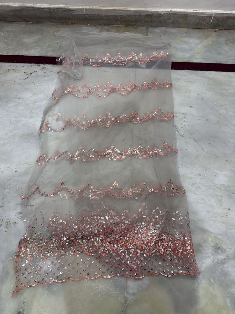 Stunning Sequin Embellished Net Fabric 2metre