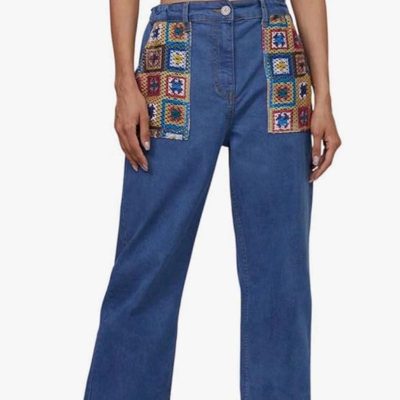 😍clearance 🥰Crochet Patchwork Pocket Jeans