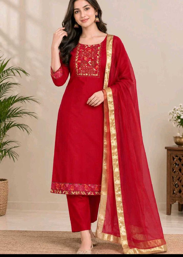 combo of 3 unstitched cotton kurta sets