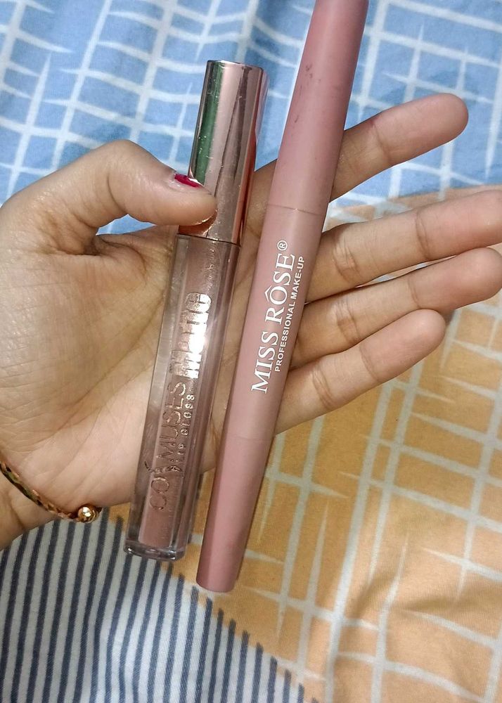 MissRose Lipstick &amp; lipliner duo + cusmuse lipstic