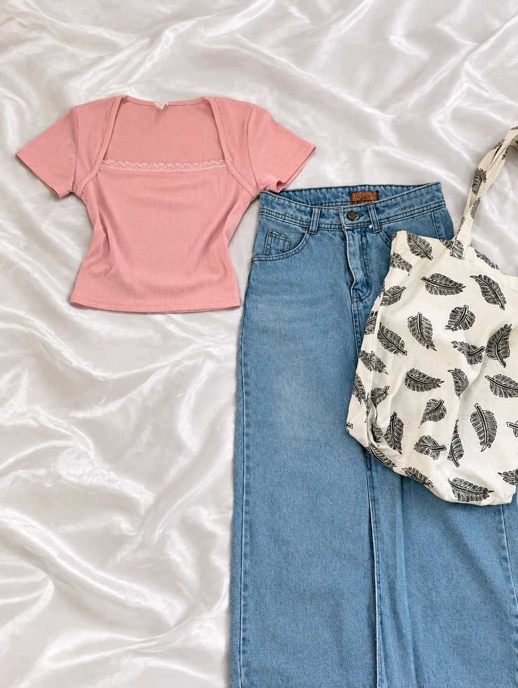 Pinteresty Pink Crop Top