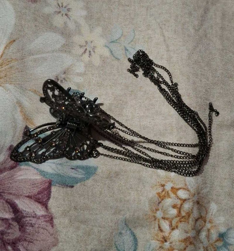 Vintage Butterfly Chain Hair Clip