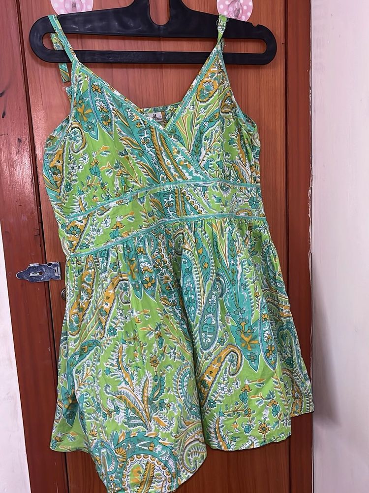 Flowy Paisley Print Mini Dress