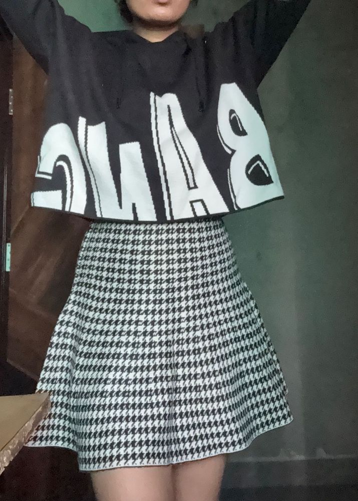 Houndstooth Skirt