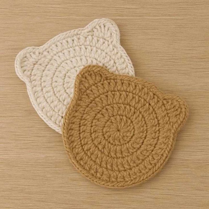 Crochet Bear Coaster
