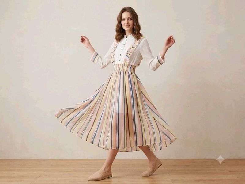 Bohemian Striped Maxi Dress