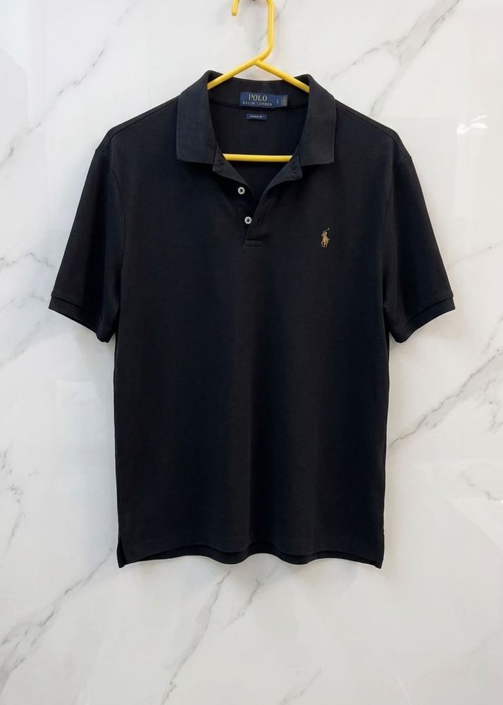 XL-SIZE  Stretchable Classic Black Polo T-Shirt