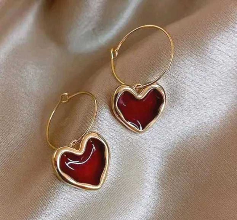 Heart Shape Hoop Earrings