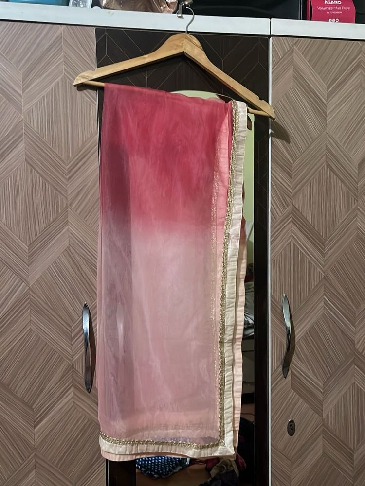 Elegant Pink Ombre Dupatta