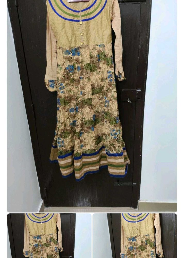 Floral Print Long Sleeve Kurta
