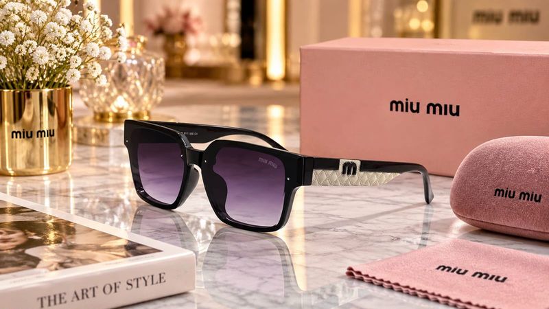Miu-Miu Black Gradient Sunglasses