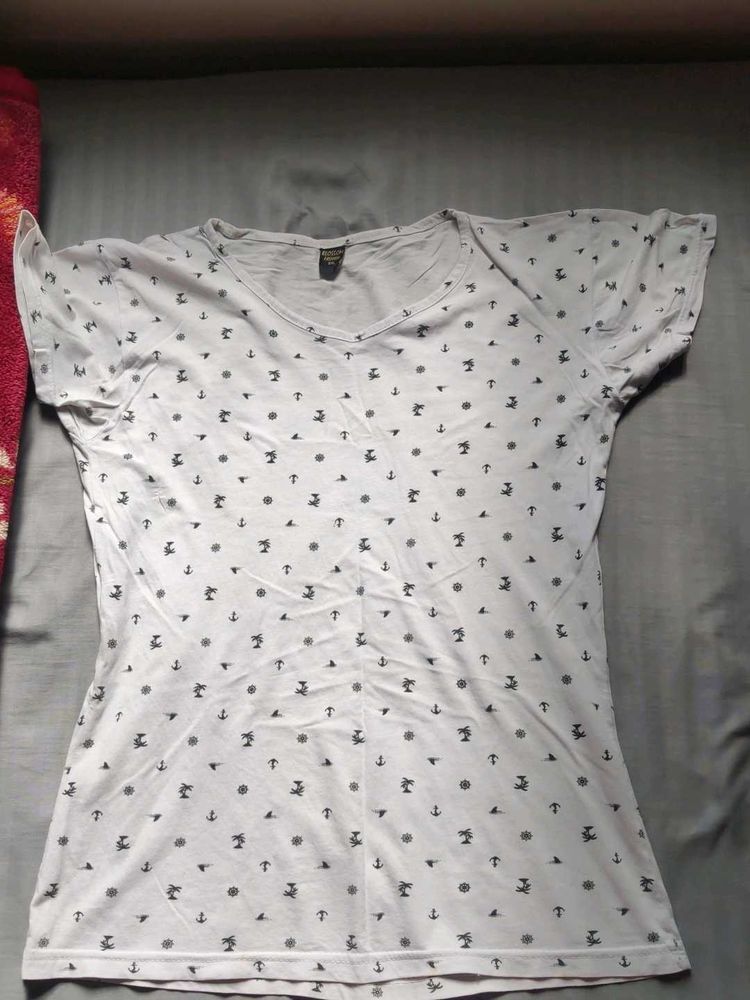 Cute Nautical Print T-Shirt