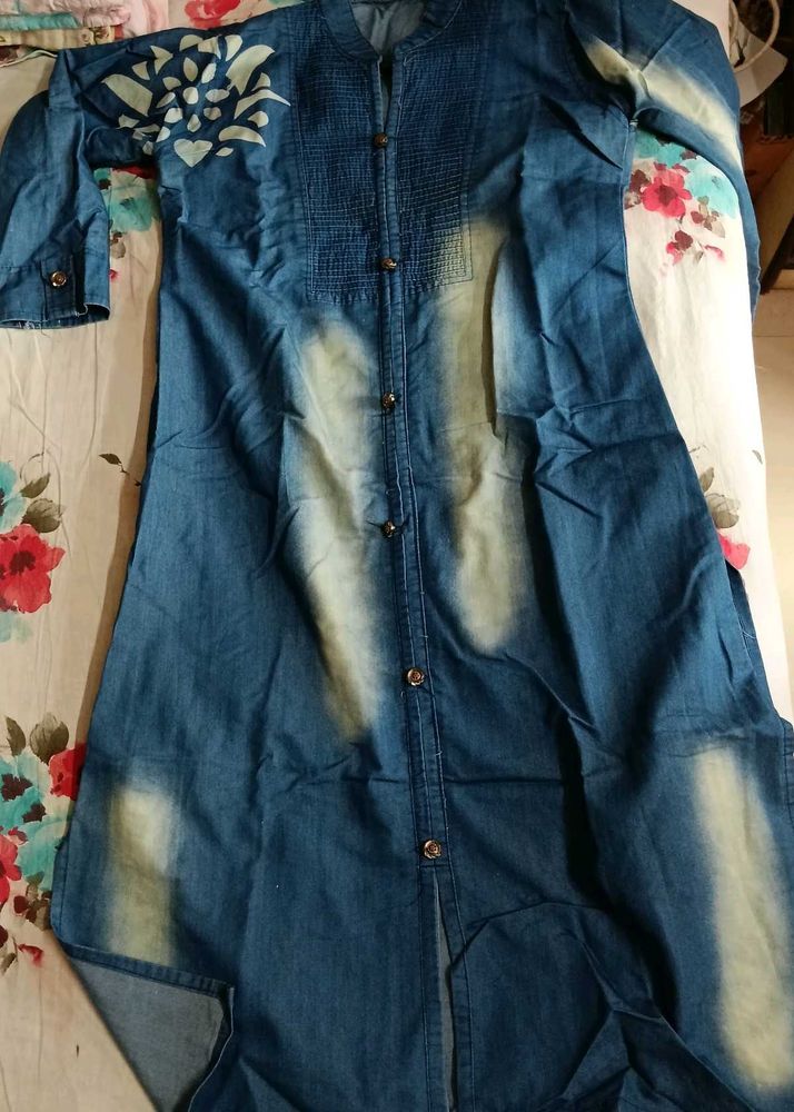 Blue Denim Style Kurti