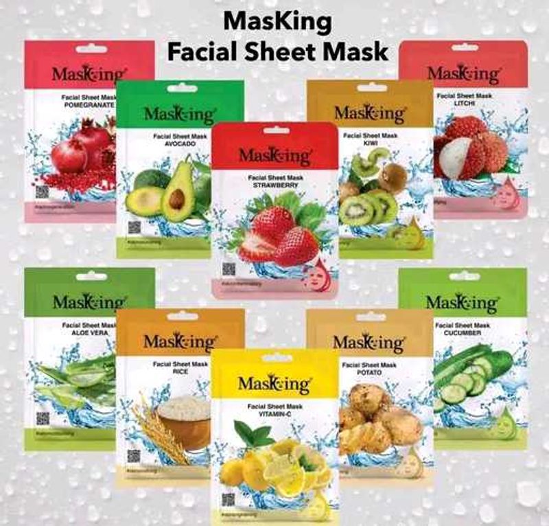 Facial Sheet Mask for Women &amp; Men Combo Pack Of 8