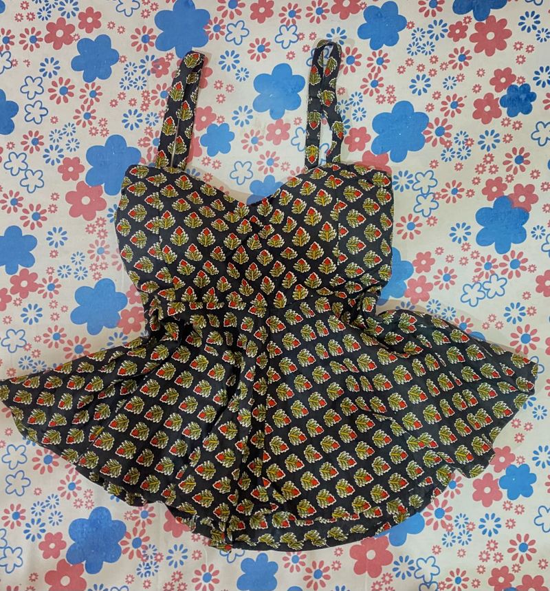 Ethnic Print Peplum Top