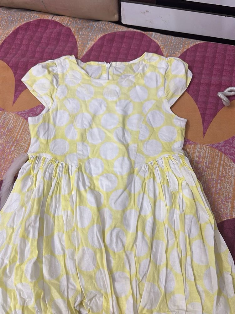 Cute Yellow Polka Dot Dress