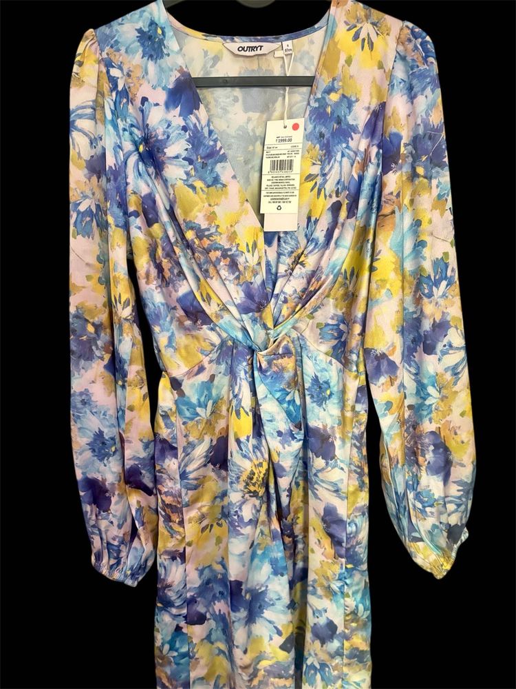 Beautiful Floral Print Wrap Dress